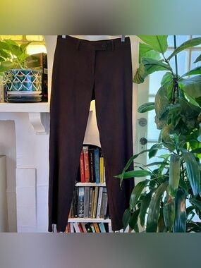 Vintage BCBG chocolate brown faux suede pants